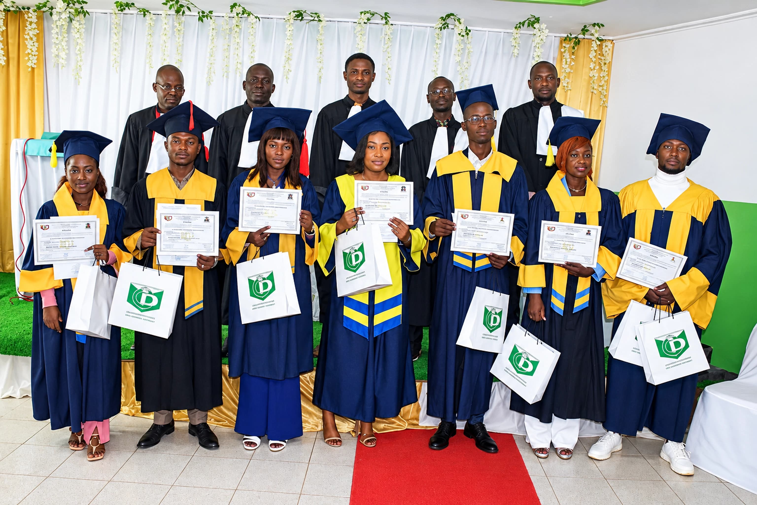 Lauréats de l'IPC lors de la cérémonie de remise des diplômes